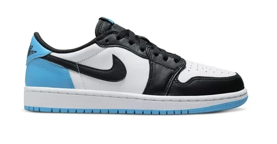 Nike Air Jordan 1 Low Black Dark Powder Blue Women's