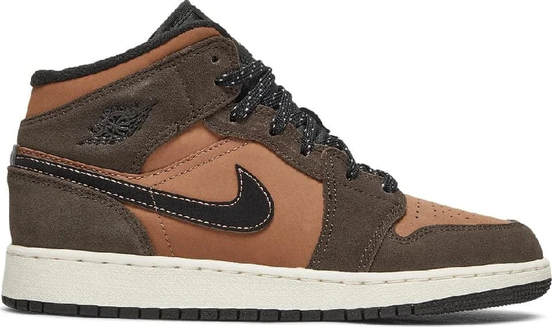 Nike Air Jordan 1 Mid SE Dark Chocolate (GS) Women's