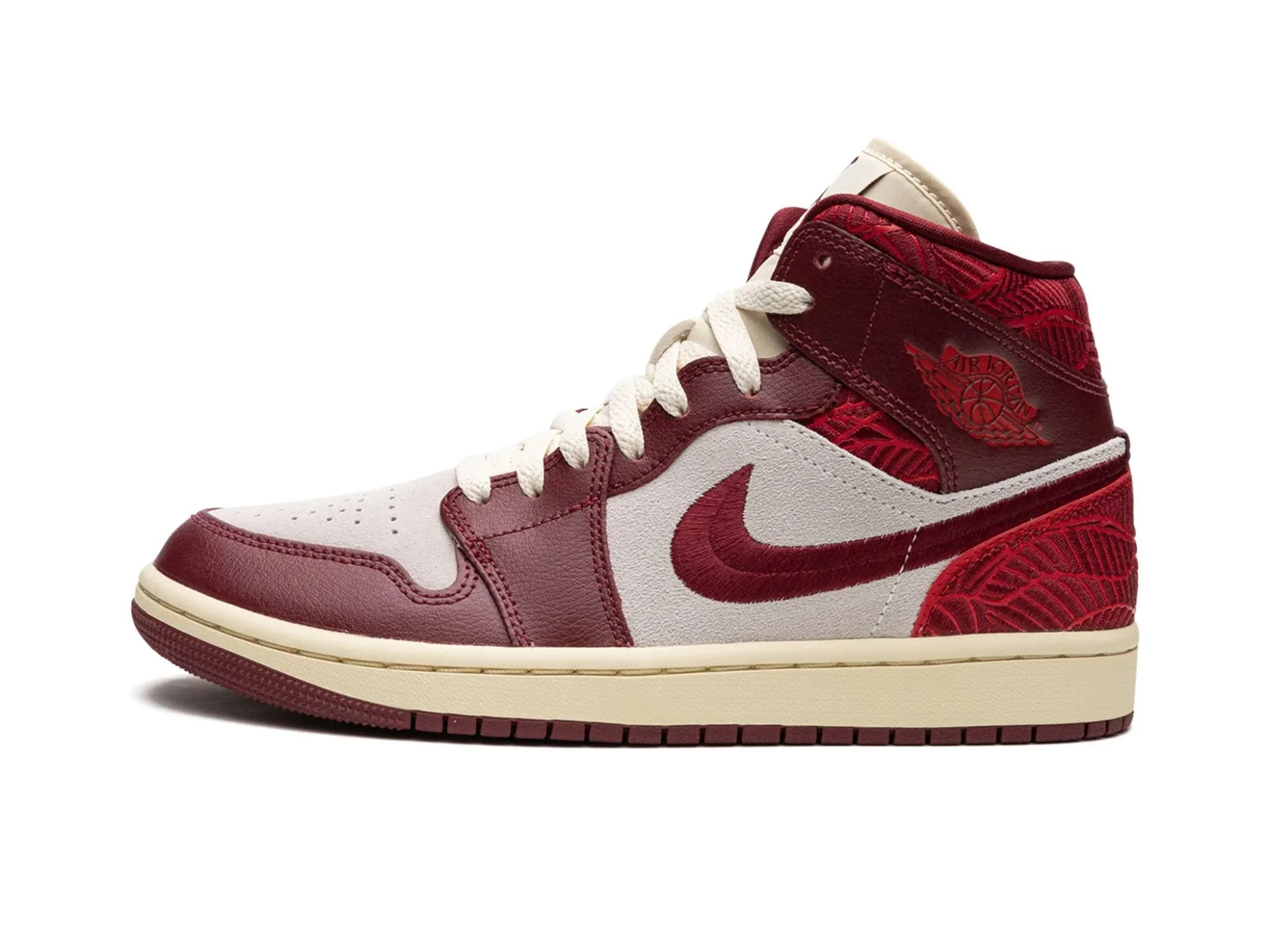 Nike Air Jordan 1 Mid Tiki "Leaf Team Red"