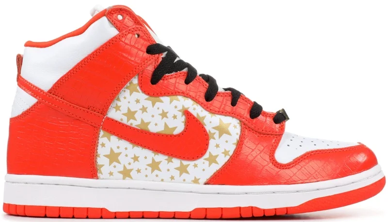 Nike Dunk High Pro Sb Supreme Orange Stars