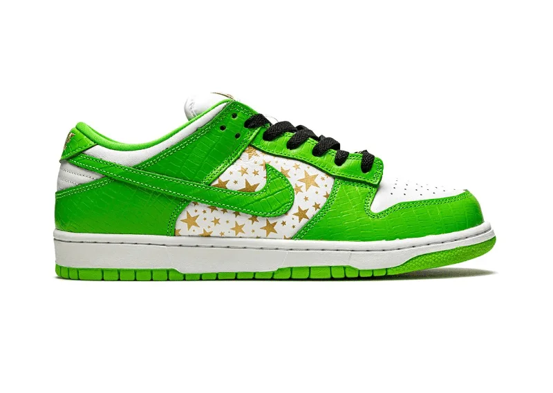 Nike Dunk Sb Low X Supreme Stars Mean Green