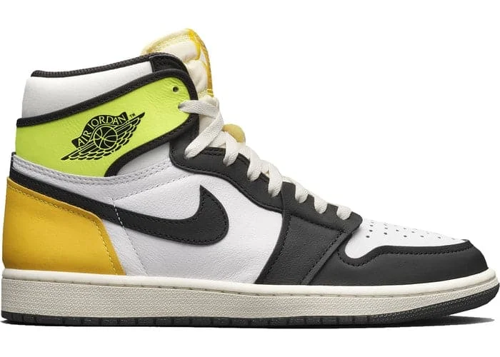 Nike Jordan 1 Retro High White Black Volt University Gold Men's