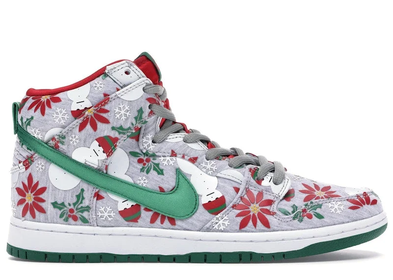 Nike Sb Dunk High Concepts Ugly Christmas Sweater Grey