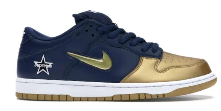 Nike SB Dunk Low - Supreme Jewel Swoosh Gold