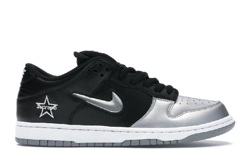 Nike SB Dunk Low Supreme Jewel Swoosh Silver